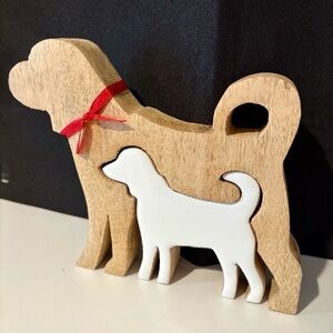 Puzzle of Wood and Enamel Dogs